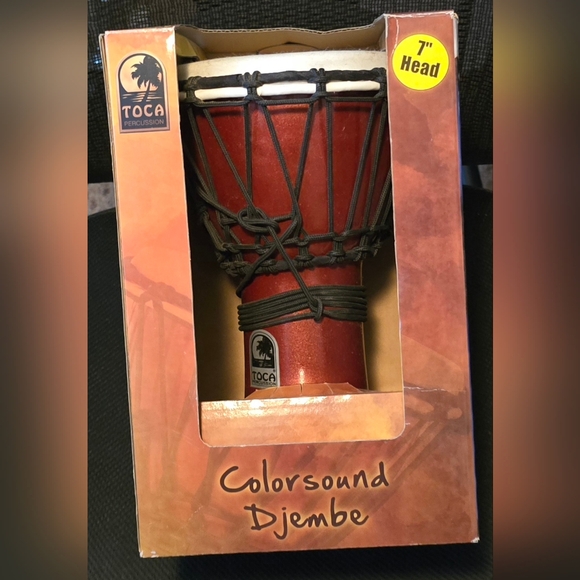 Toca Freestyle Colorsound 7" Djembe In Metallic Orange in Box - Picture 1 of 6